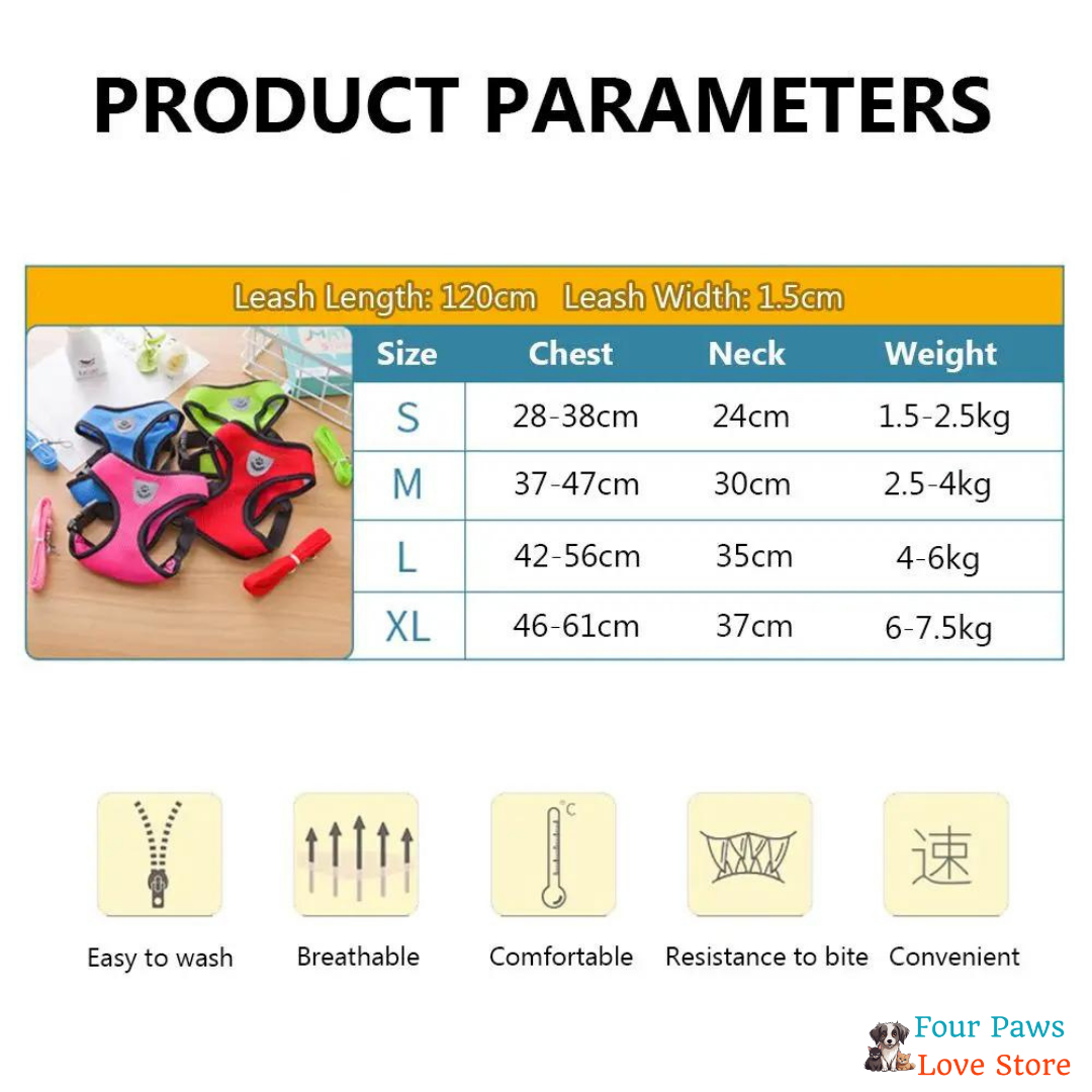 Anti-pull Harness Comfort for Pets - Providing softness and comfort for dogs and cats.