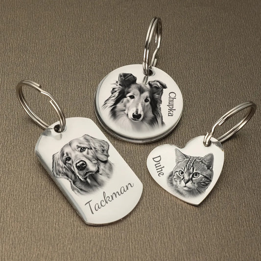 Keep your beloved pet safe with personalized stainless steel dog and cat tags