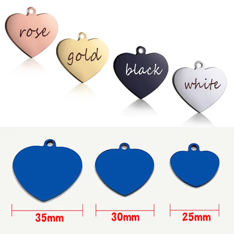 Heart pendant with identification for pets