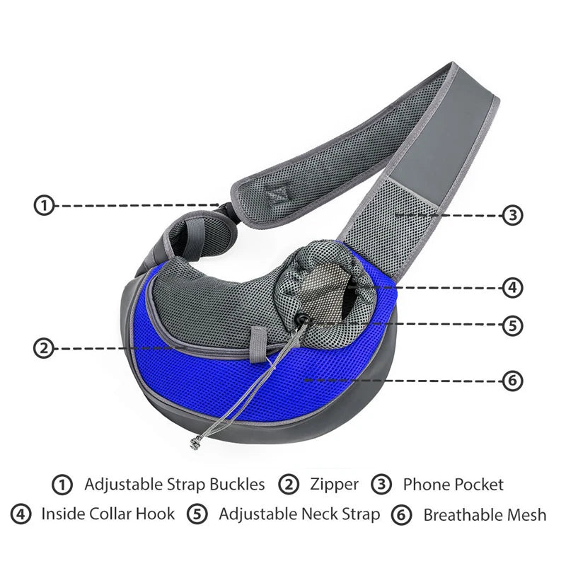 Airy shoulder bag for pets