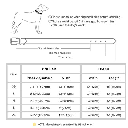 Set of personalized leather dog collars: Luxe Paws Edition
