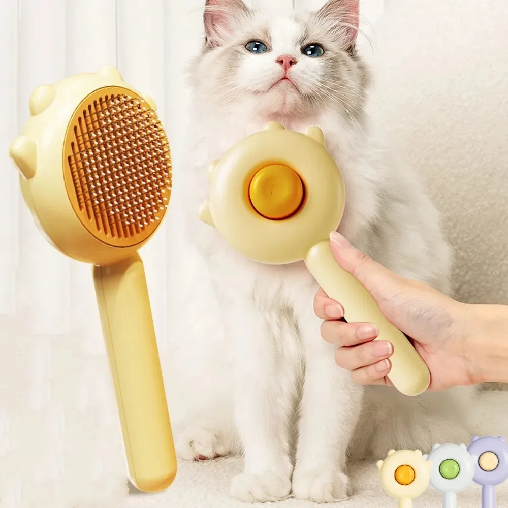 Pet hair remover brush and automatic cleaning comb Particle needle for massaging cats and dogs