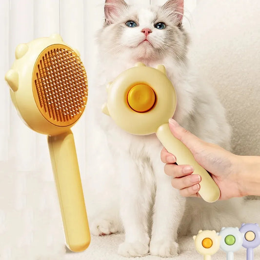 Pet hair remover brush and automatic cleaning comb Particle needle for massaging cats and dogs