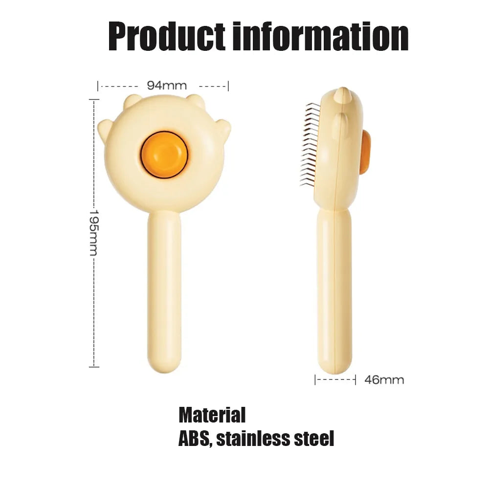 Pet hair remover brush and automatic cleaning comb Particle needle for massaging cats and dogs