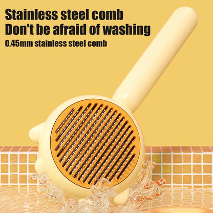 Pet hair remover brush and automatic cleaning comb Particle needle for massaging cats and dogs