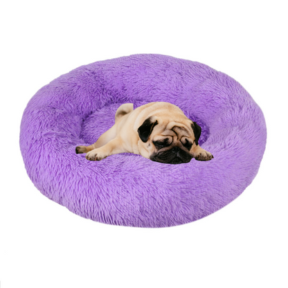 Round pet donut bed